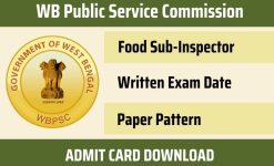 WBPSC Food SI Admit Card